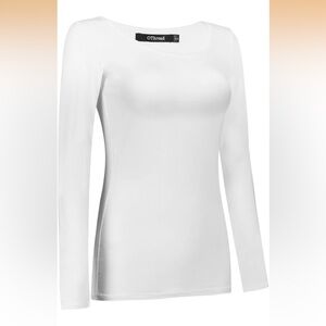 O thread white long sleeve tee